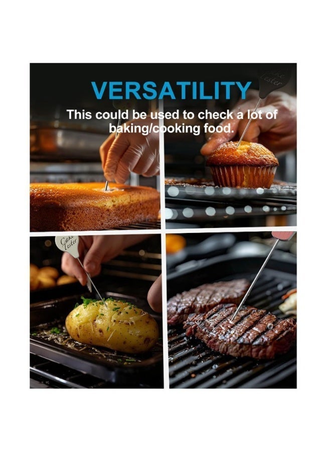 مجموعة اختبار الكيك من الفولاذ المقاوم للصدأ مكونة من 3 قطع - مجسات وأسياخ لاختبار الكيك للكعك الصغير والخبز - Image 3